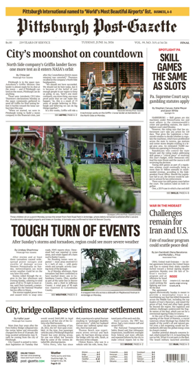 Cover of Pittsburgh Post-Gazette