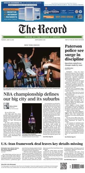 Cover of The Bergen Record