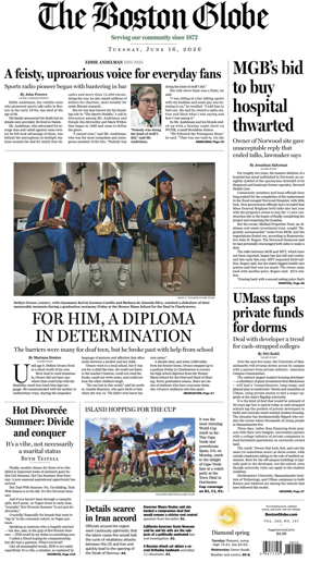 Cover of The Boston Globe