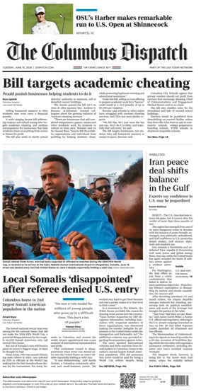 Cover of The Columbus Dispatch