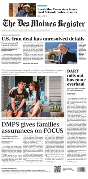 Cover of The Des Moines Register