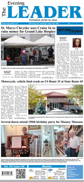 Cover of The Evening Leader
