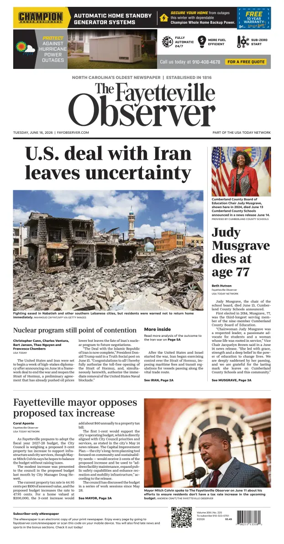 Cover of The Fayetteville Observer