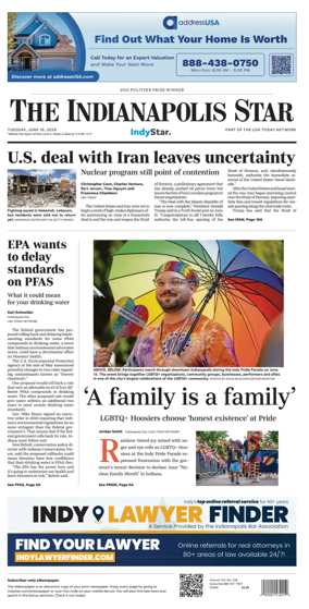 Cover of The Indianapolis Star