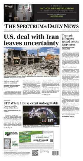 Cover of The Spectrum & Daily News
