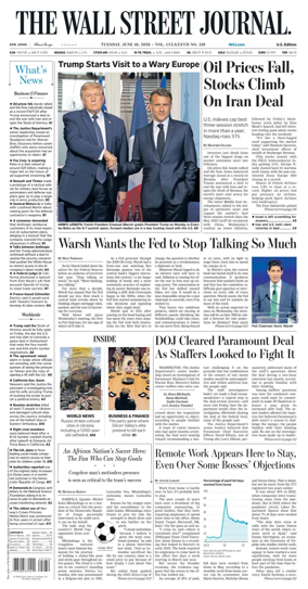 Cover of The Wall Street Journal