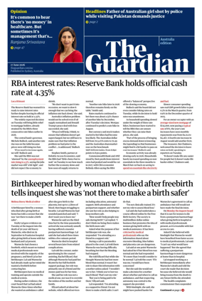 Cover of The Guardian Australia
