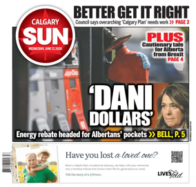 Cover of Calgary Sun