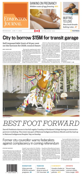 Cover of Edmonton Journal