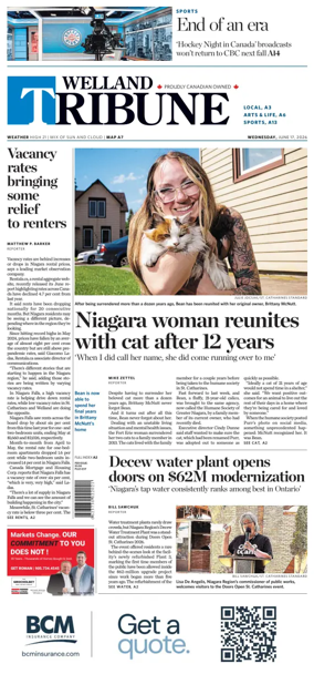 Cover of The Welland Tribune