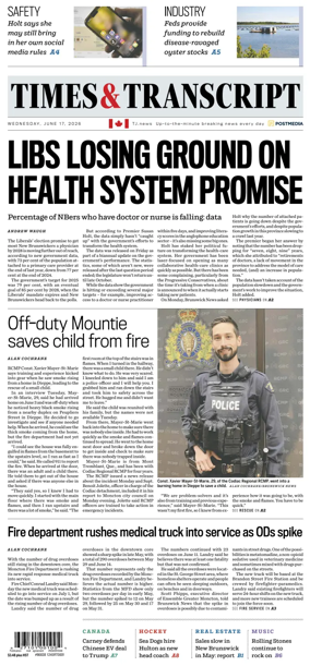 Cover of Times & Transcript