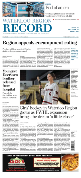 Cover of Waterloo Region Record