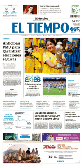 Cover of El Tiempo (Bogota)