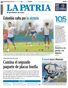 Cover of La Patria (Colombia)
