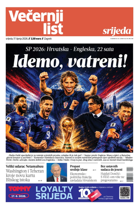 Cover of Vecernji list - Zagreb