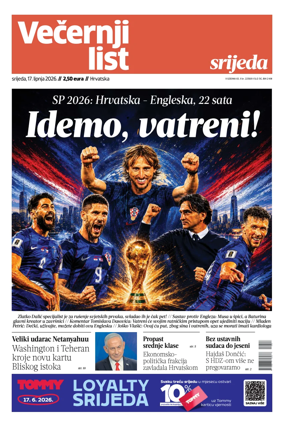 Cover of Vecernji list - Hrvatska