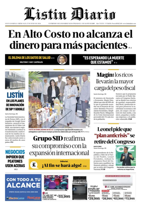 Cover of Listin Diario