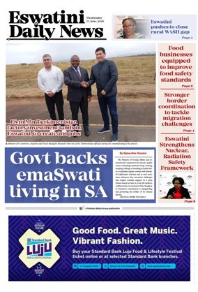 Cover of Eswatini Daily News
