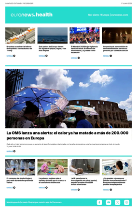 Cover of Euronews Health (Spanish) Compiled Edition