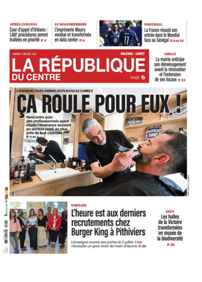 Cover of La Republique du Centre (Orleans - Loiret))