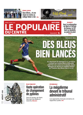 Cover of Le Populaire du Centre (Haute-Vienne)