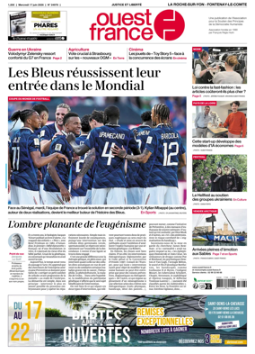 Cover of Ouest France (La Roche-sur-Yon - Fontenay-le-Comte)