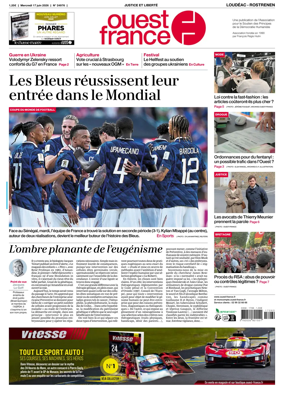 Cover of Ouest France (Loudeac / Rostrenen)