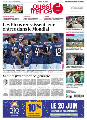Cover of Ouest France (Nantes / Sud-Loire / Vignoble)