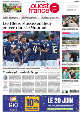 Cover of Ouest France (Nantes)