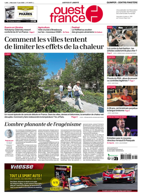 Cover of Ouest-France (Quimper Centre-Finistere)