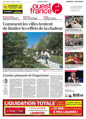 Cover of Ouest-France (Quimperle Concarneau)