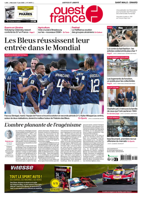 Cover of Ouest France (Saint-Malo)