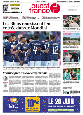 Cover of Ouest France (Saint-Nazaire La Baule Guerande)