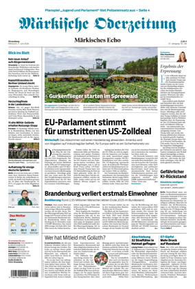 Cover of Markische Oderzeitung Strausberg