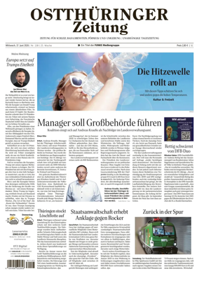 Cover of Ostthuringer Zeitung (Posneck)
