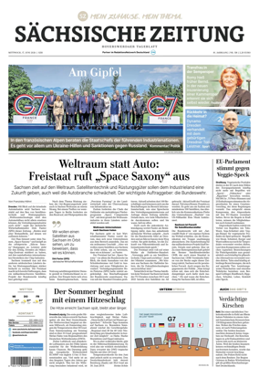 Cover of Sachsische Zeitung (Hoyerswerda)