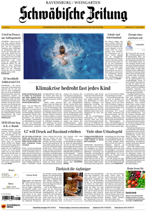 Cover of Schwabische Zeitung (Ravensburg / Weingarten)