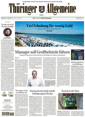 Cover of Thuringer Allgemeine (Gotha)