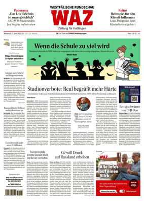 Cover of Westdeutsche Allgemeine Zeitung (Hattingen)