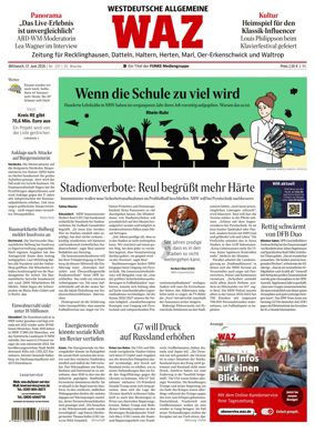 Cover of Westdeutsche Allgemeine Zeitung (Recklinghausen)