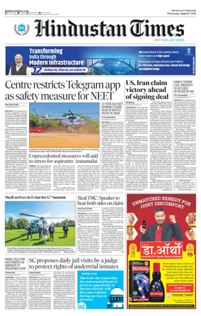 Cover of Hindustan Times Uttarakhand