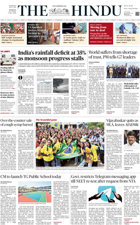 Cover of The Hindu (Hyderabad)