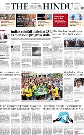 Cover of The Hindu (Kolkata)