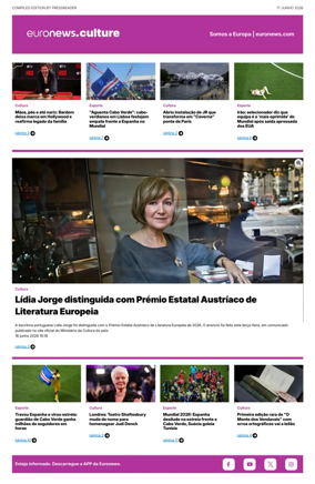 Cover of Euronews Culture and Sport (Portuguese)