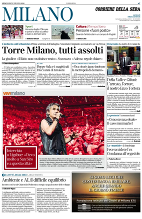 Cover of Corriere della Sera (Milano)