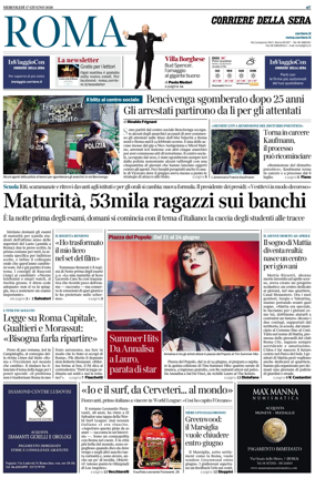 Cover of Corriere della Sera (Roma)