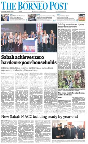 Cover of The Borneo Post (Sabah)