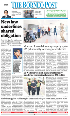 Cover of The Borneo Post (Sarawak)
