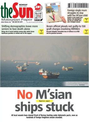 Cover of The Sun (Malaysia)