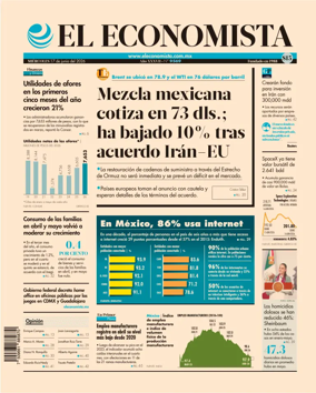 Cover of El Economista (Mexico)